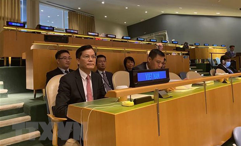 Thứ trưởng Bộ Ngoại giao Hà Kim Ngọc tham dự Hội nghị kiểm điểm lần thứ 10 Hiệp ước Không phổ biến vũ khí hạt nhân. Ảnh: TTXVN
