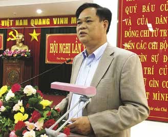 Đồng chí Huỳnh Tấn Việt phát biểu chỉ đạo tại Hội nghị Tỉnh ủy lần thứ 11, khóa XVI.