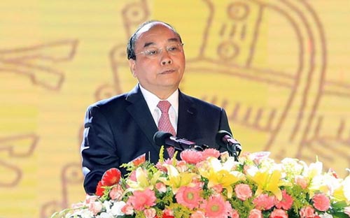 Thủ tướng Nguyễn Xuân Phúc phát biểu tại buổi lễ - Ảnh: TTXVN