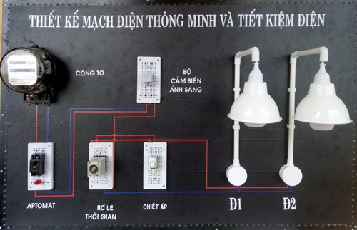 Mô hình thiết kế mạch điện thông minh và tiết kiệm được ứng dụng tại Trường THCS Chu Văn An