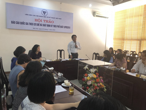 TS Nghiêm Vũ Khải – Phó chủ tịch Liên hiệp Hội Việt Nam phát biểu khai mạc hội thảo