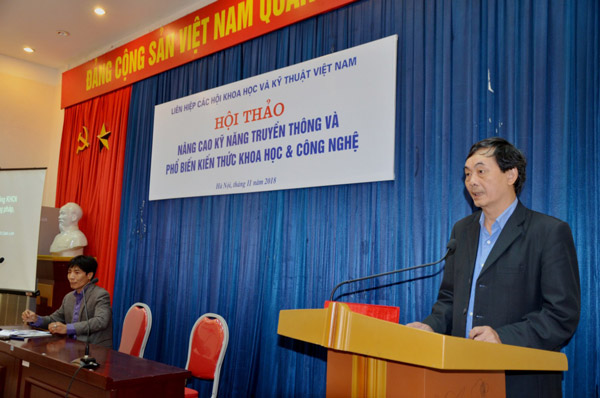 Ông Phan Tùng Mậu – PCT LHHVN phát biểu khai mạc hội thảo