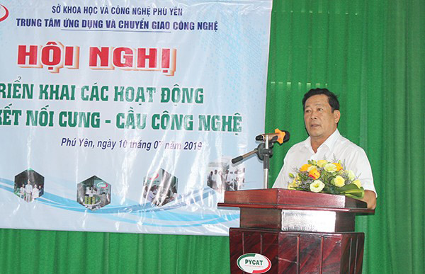 Ông Lê Văn Cựu, Giám đốc Sở KH&CN Phú Yên phát biểu khai mạc Hội nghị