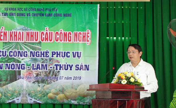Ông Tạ Việt Dũng, Cục trưởng Cục Ứng dụng và Phát triển công nghệ phát biểu khai mạc Hội nghị