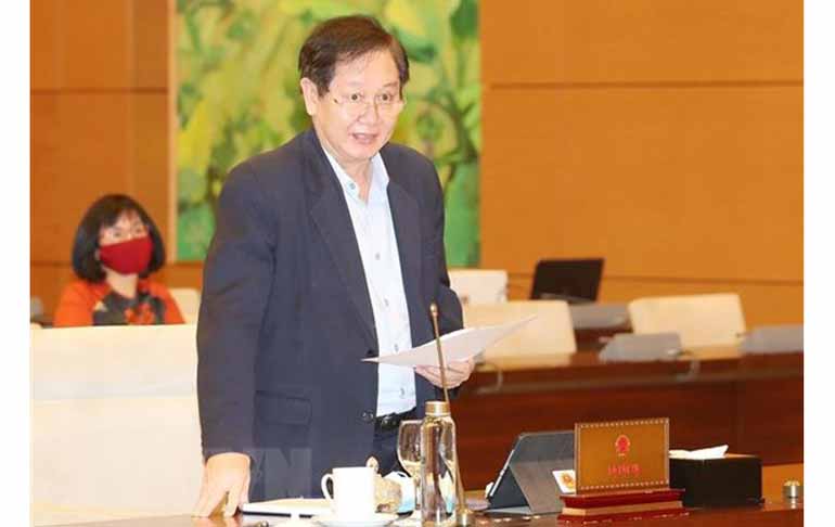 Bộ trưởng Bộ Nội vụ Lê Vĩnh Tân phát biểu kết luận hội nghị. Nguồn: baoquangninh.com.vn