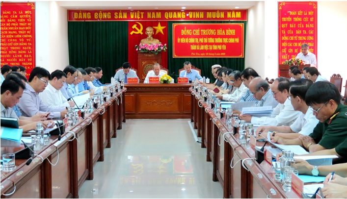 Buổi làm việc của đoàn công tác Phó Thủ tướng Chính phủ Trương Hòa Bình với lãnh đạo tỉnh Phú Yên