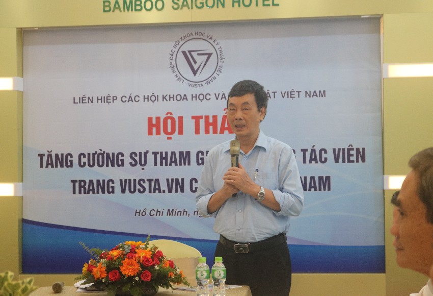 TS Phan Tùng Mậu -Phó Chủ tịch Liên hiệp Hội Việt Nam, phát biểu khai mạc Hội thảo.