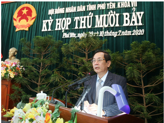 Đồng chí Phó Chủ tịch Thường trực HĐND tỉnh Võ Minh Thức phát biểu khai mạc kỳ họp