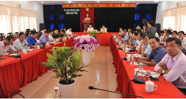 Các đại biểu dự họp tại điểm cầu Phú Yên