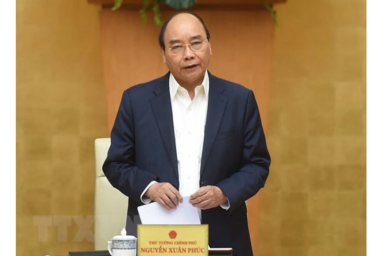 Thủ tướng Nguyễn Xuân Phúc phát biểu. Ảnh: TTXVN