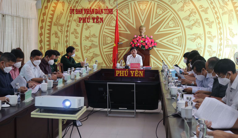 Đồng chí Lê Tấn Hổ chủ trì buổi làm việc. Ảnh: NHƯ THANH