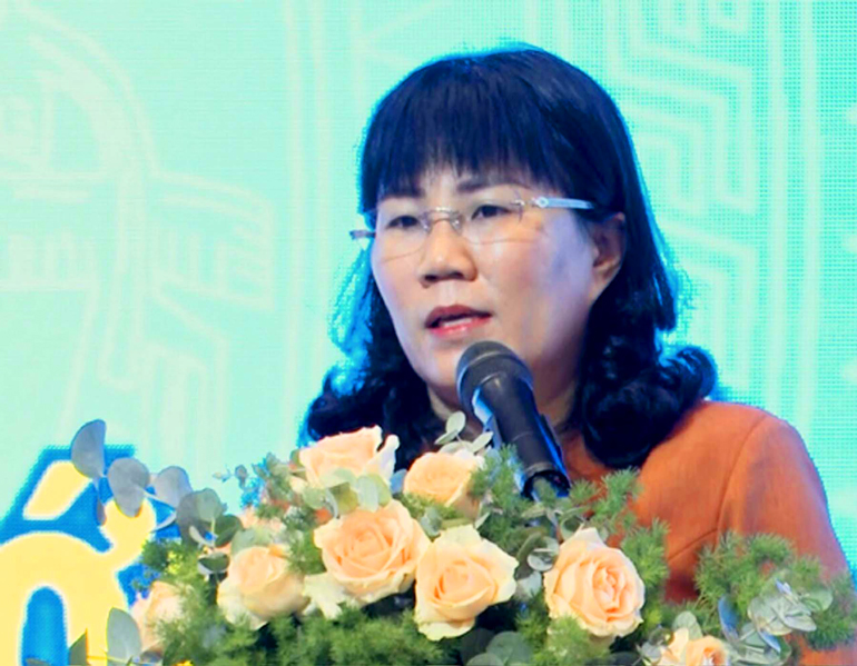 Phó Chủ tịch UBND tỉnh Hồ Thị Nguyên Thảo phát biểu chỉ đạo tại hội nghị. Ảnh: ANH NGỌC
