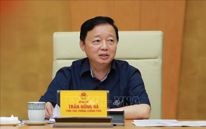 Phó Thủ tướng Trần Hồng Hà phát biểu chỉ đạo tại cuộc họp. Ảnh: TTXVN